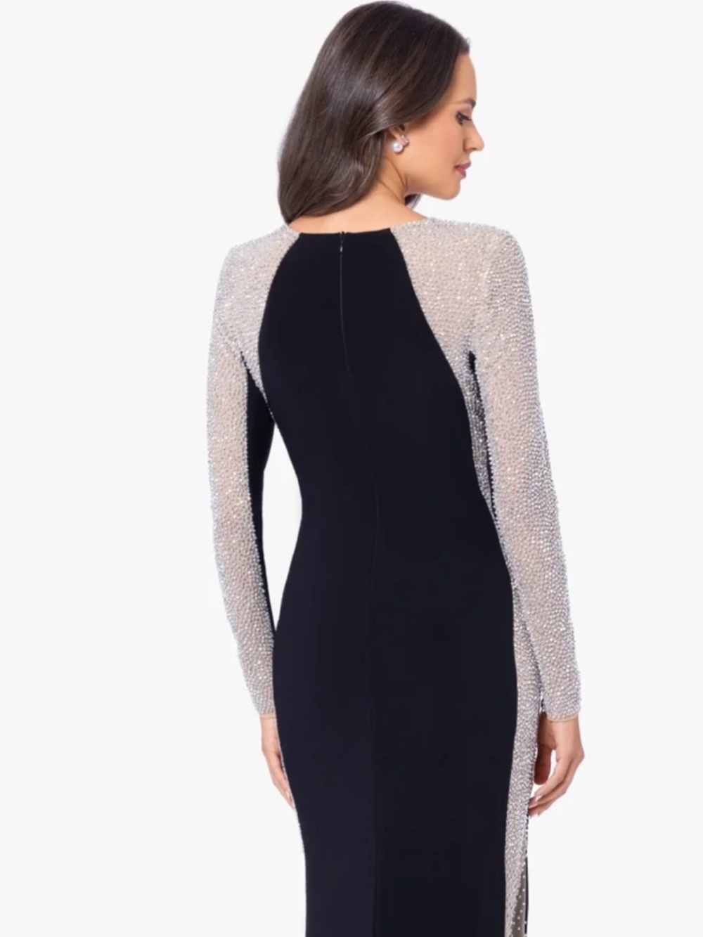 XSCAPE “JILLIAN" LONG SLEEVE CAVIAR
DRESS - Picture 3 of 8